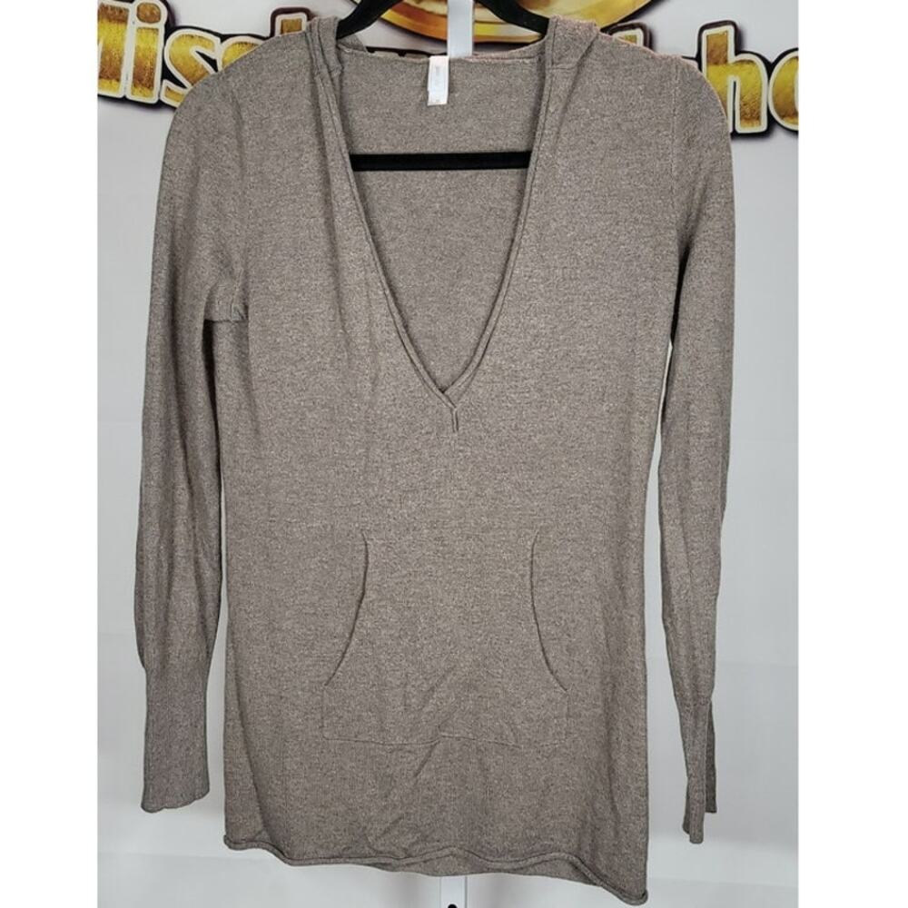 Gap Body Tan brown long-sleeved hooded shirt Size M